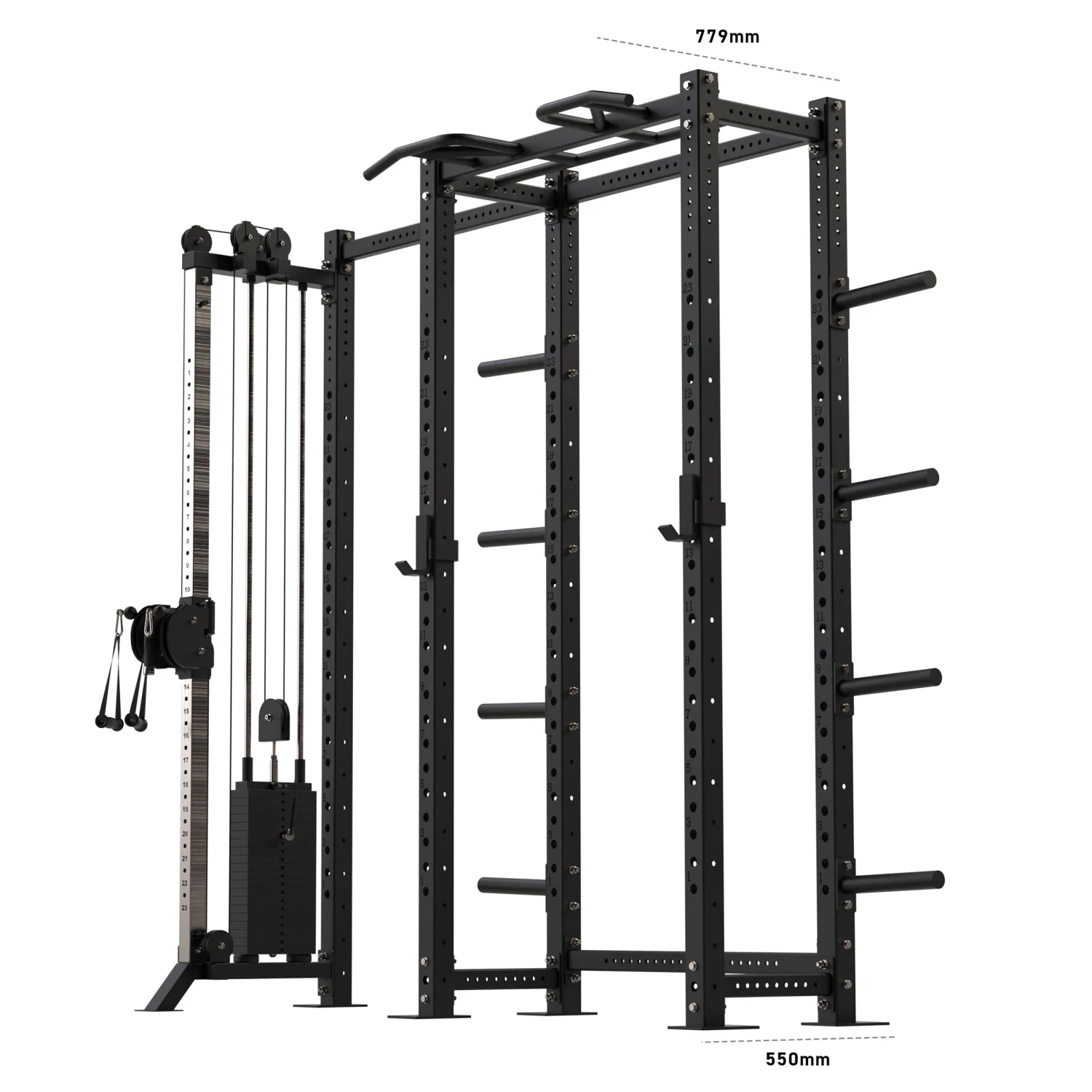 Wolverson Fitness Bison Compact Rack With Single Pulley Attachment 7 Wolverson Fitness Bison Compact Rack With Single Pulley Attachment