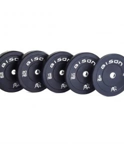 Wolverson Fitness Bison Black Bumper Plates New Gear
