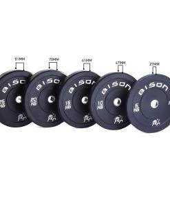 Wolverson Fitness Bison Black Bumper Plates New Gear