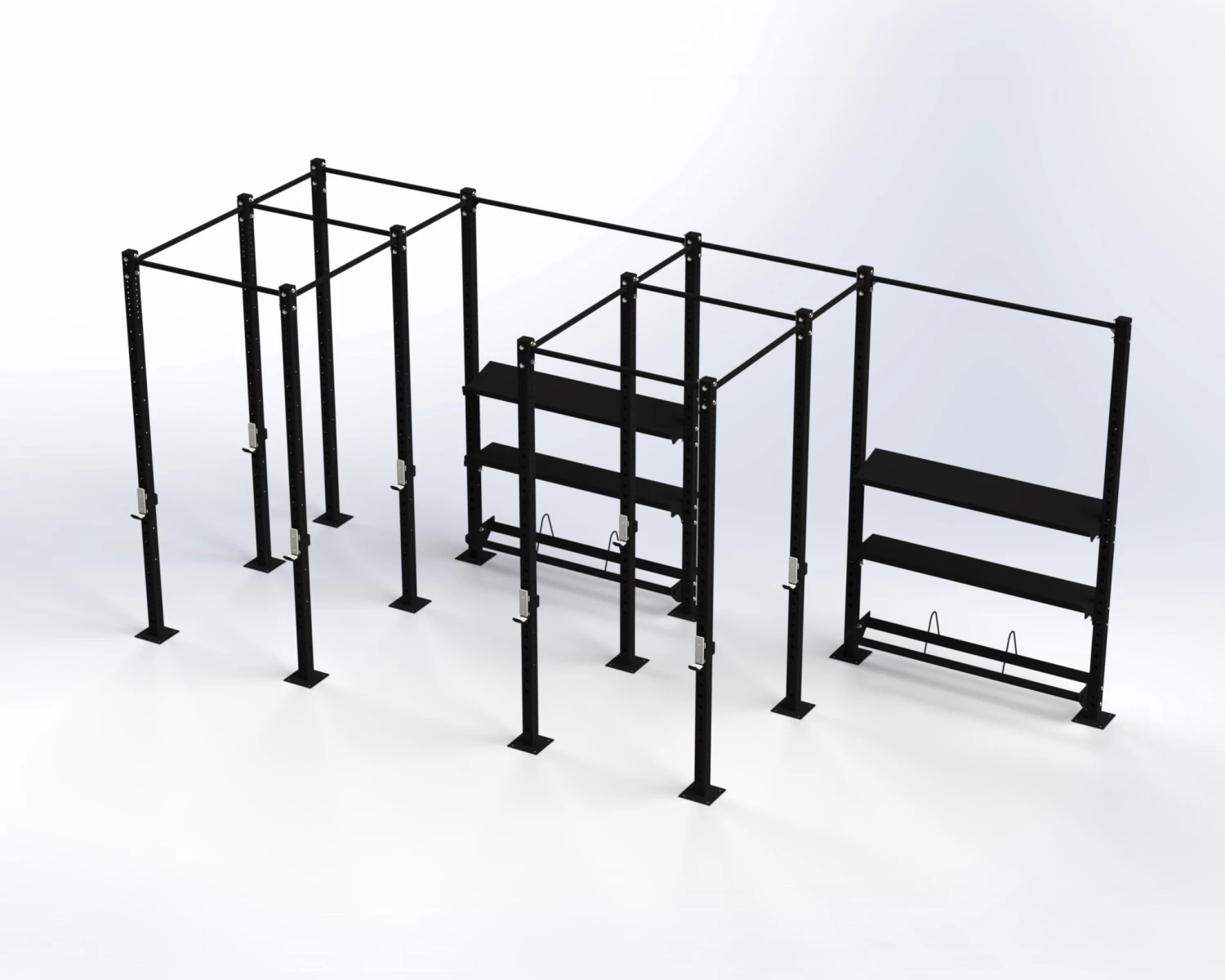 Wolverson Fitness Bison Series 4 Bay Rig + Double Storage Pod 3 Wolverson Fitness Bison Series 4 Bay Rig + Double Storage Pod