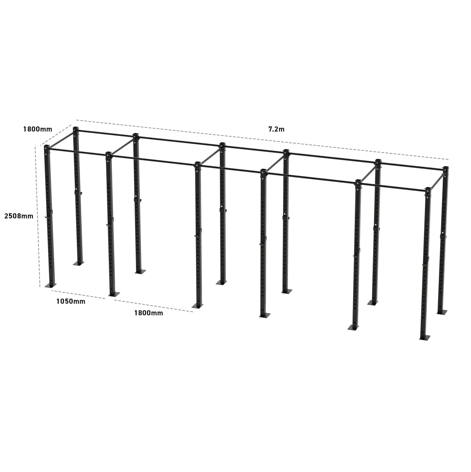 Wolverson Fitness Bison Series - 6 Bay Freestanding Rig 4 Wolverson Fitness Bison Series - 6 Bay Freestanding Rig