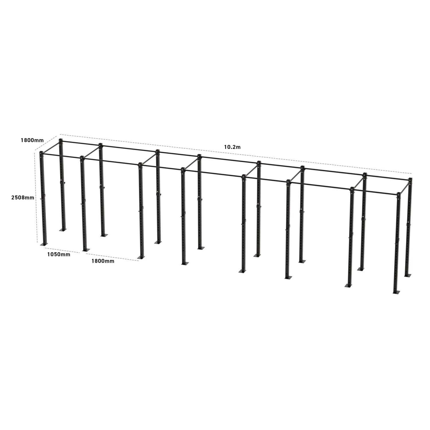 Wolverson Fitness Bison Series - 8 Bay Freestanding Rig New Gear 4 Wolverson Fitness Bison Series - 8 Bay Freestanding Rig New Gear