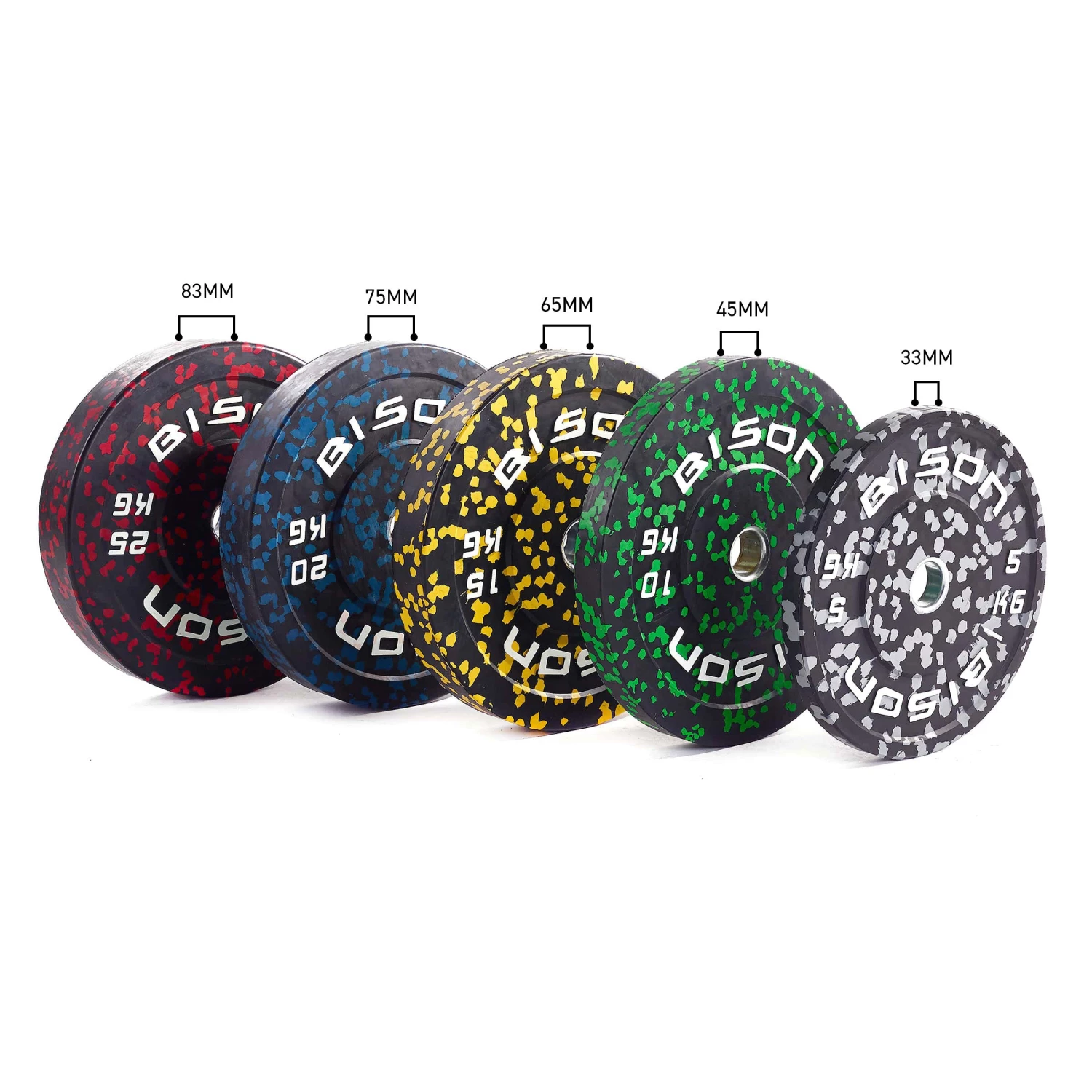 Wolverson Fitness New Gear Bison Hi-Impact Bumper Plates 4 Wolverson Fitness New Gear Bison Hi-Impact Bumper Plates