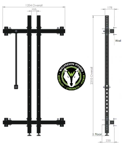 Wolverson Fitness New Gear Bison Series Folding Rack 18 Wolverson Fitness New Gear Bison Series Folding Rack