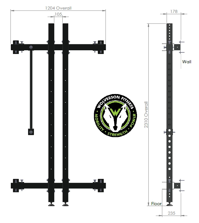 Wolverson Fitness New Gear Bison Series Folding Rack 10 Wolverson Fitness New Gear Bison Series Folding Rack