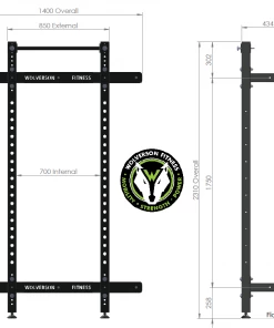 Wolverson Fitness Wolverson Folding Rack - Compact 8 Wolverson Fitness Wolverson Folding Rack - Compact