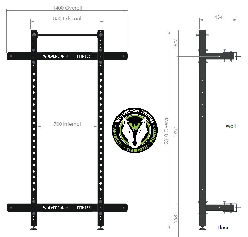 Wolverson Fitness Wolverson Folding Rack - Compact 5 Wolverson Fitness Wolverson Folding Rack - Compact