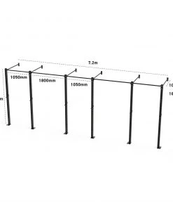 Wolverson Fitness New Gear Bison Series - 3 Bay Wall Mounted Rig