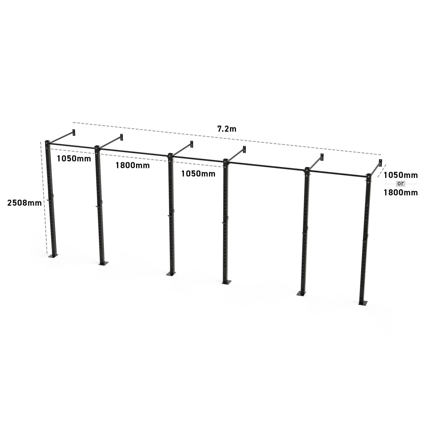 Wolverson Fitness New Gear Bison Series - 3 Bay Wall Mounted Rig 4 Wolverson Fitness New Gear Bison Series - 3 Bay Wall Mounted Rig