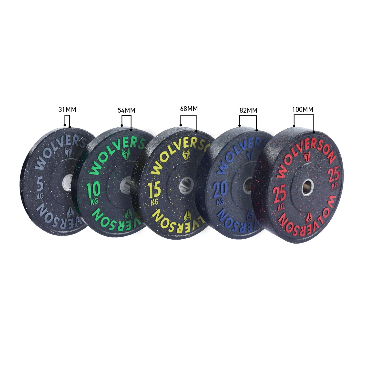 Wolverson Fitness New Gear Wolverson Hybrid Bumper Plates 4 Wolverson Fitness New Gear Wolverson Hybrid Bumper Plates