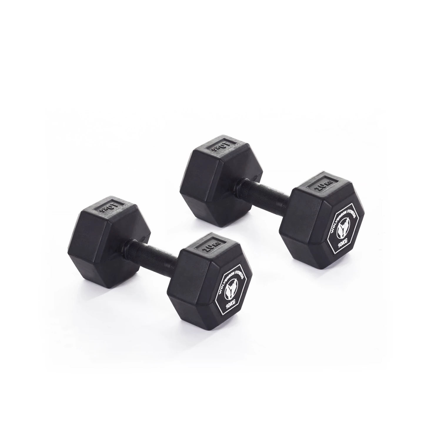Wolverson Fitness Wolverson Rubber HEX Dumbbell Pairs 6 Wolverson Fitness Wolverson Rubber HEX Dumbbell Pairs