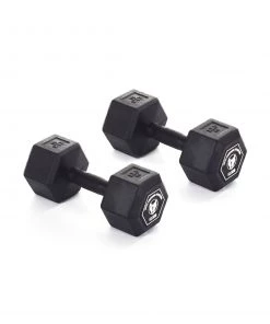 Wolverson Fitness Wolverson Rubber HEX Dumbbell Pairs 20 Wolverson Fitness Wolverson Rubber HEX Dumbbell Pairs