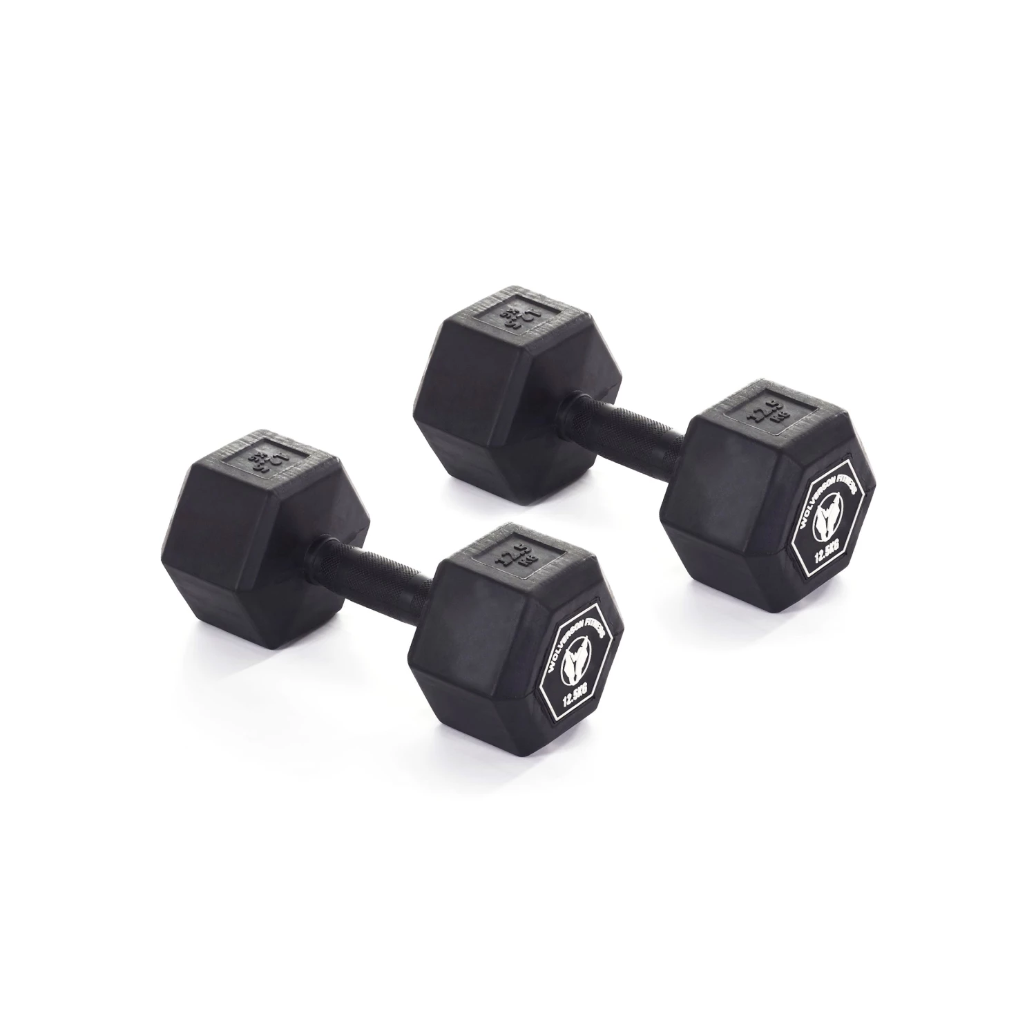 Wolverson Fitness Wolverson Rubber HEX Dumbbell Pairs 7 Wolverson Fitness Wolverson Rubber HEX Dumbbell Pairs