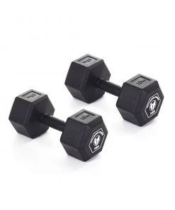 Wolverson Fitness Wolverson Rubber HEX Dumbbell Pairs 21 Wolverson Fitness Wolverson Rubber HEX Dumbbell Pairs