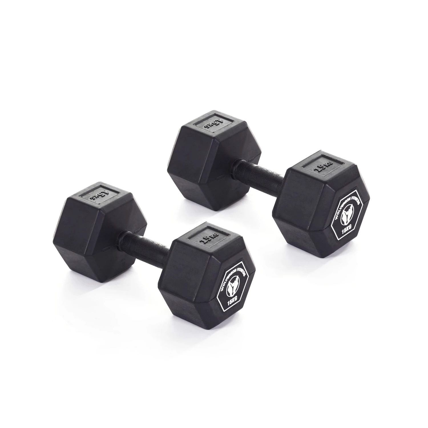 Wolverson Fitness Wolverson Rubber HEX Dumbbell Pairs 8 Wolverson Fitness Wolverson Rubber HEX Dumbbell Pairs