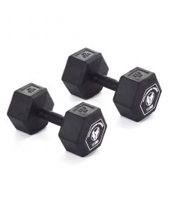 Wolverson Fitness Wolverson Rubber HEX Dumbbell Pairs 22 Wolverson Fitness Wolverson Rubber HEX Dumbbell Pairs