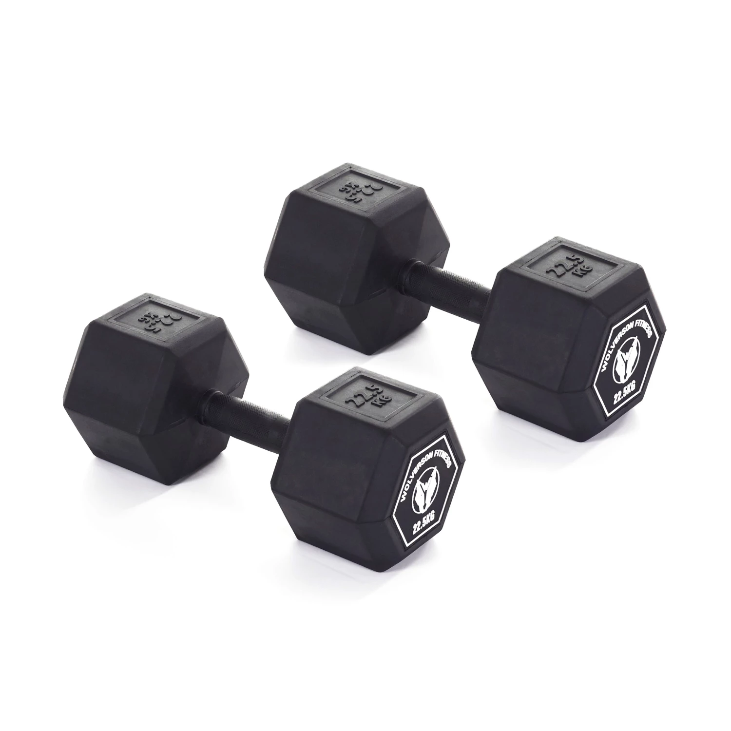 Wolverson Fitness Wolverson Rubber HEX Dumbbell Pairs 11 Wolverson Fitness Wolverson Rubber HEX Dumbbell Pairs