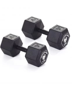 Wolverson Fitness Wolverson Rubber HEX Dumbbell Pairs 26 Wolverson Fitness Wolverson Rubber HEX Dumbbell Pairs