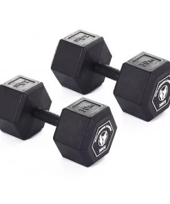 Wolverson Fitness Wolverson Rubber HEX Dumbbell Pairs 28 Wolverson Fitness Wolverson Rubber HEX Dumbbell Pairs