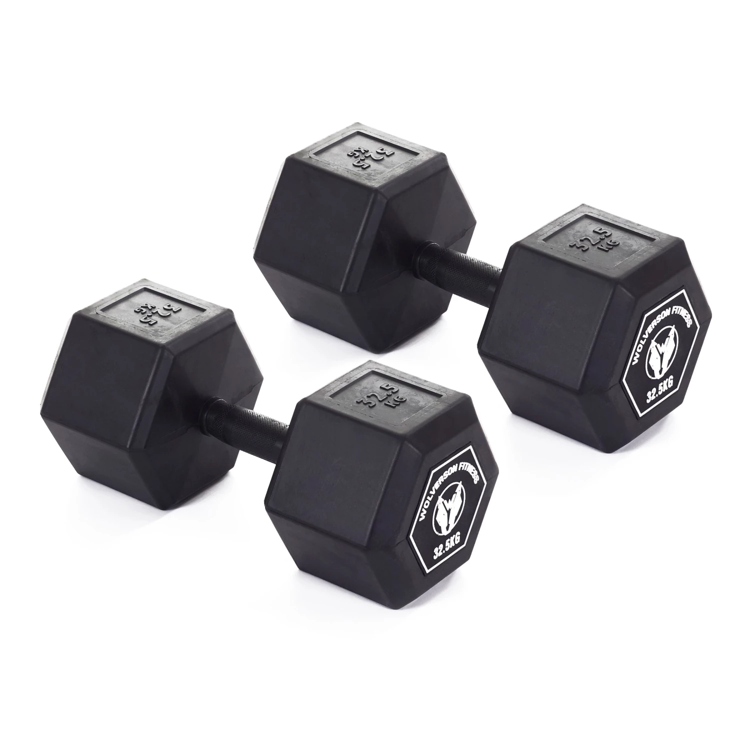 Wolverson Fitness Wolverson Rubber HEX Dumbbell Pairs 14 Wolverson Fitness Wolverson Rubber HEX Dumbbell Pairs
