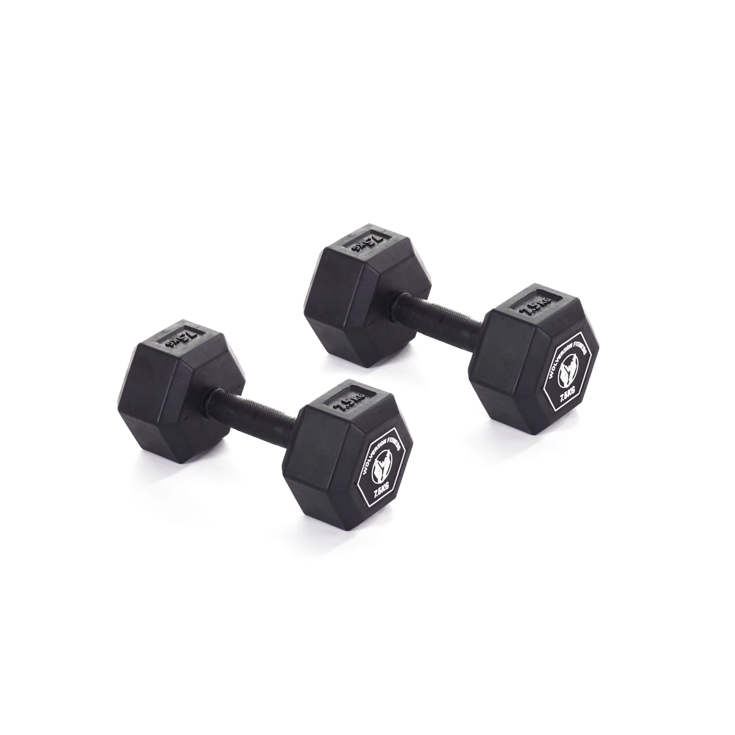 Wolverson Fitness Wolverson Rubber HEX Dumbbell Pairs 5 Wolverson Fitness Wolverson Rubber HEX Dumbbell Pairs
