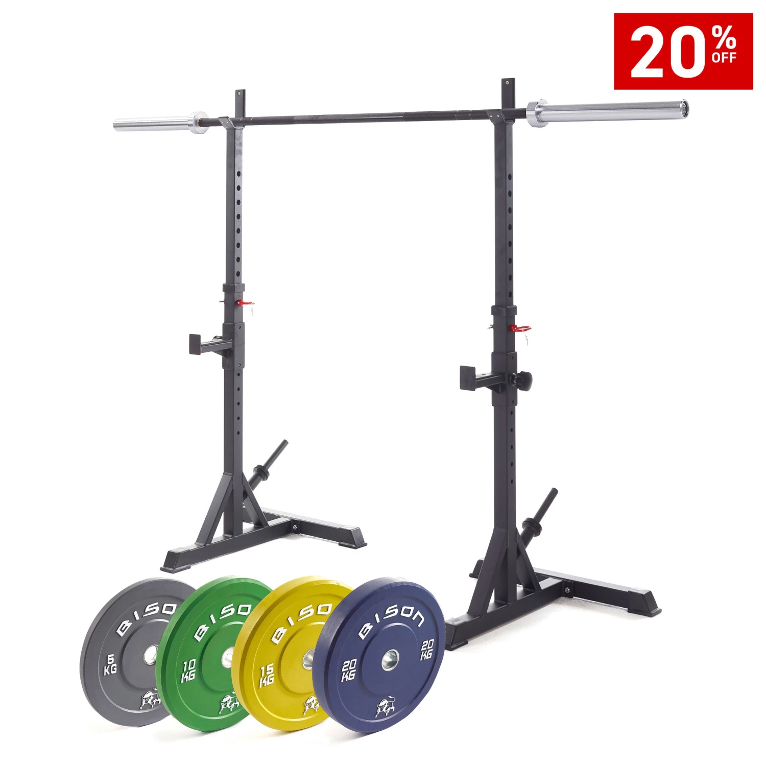 Wolverson Fitness Wolverson ECO Mobile Squat Rack Bundle 5 Wolverson Fitness Wolverson ECO Mobile Squat Rack Bundle
