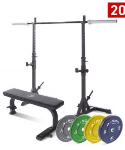 Wolverson Fitness Wolverson ECO Mobile Squat Rack Bundle
