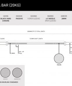 Wolverson Fitness Wolverson Chrome Ultra Bar (Men's 20kg 28mm Olympic)